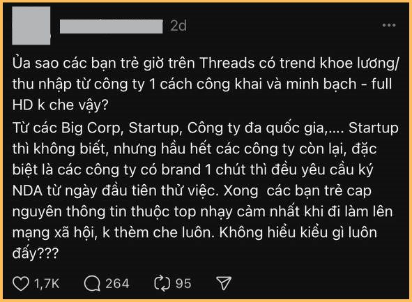  “Khoe thu nhập trên Threads: Động lực hay áp lực?”